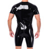 XRUB Latex Combi-Short en latex Xrub avec Zip Noir